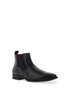 Bugatti Leather Slip on Chelsea Boots, Black