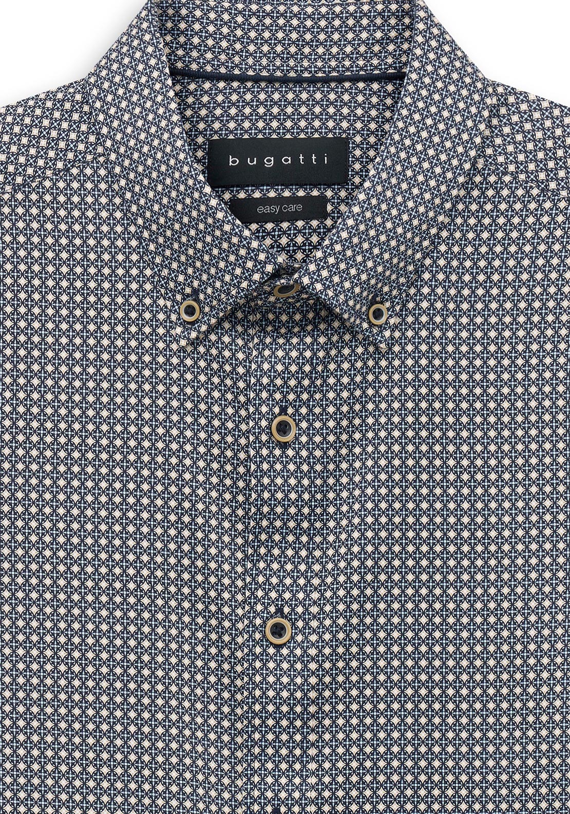 Bugatti Geo Print Shirt, Dark Blue Multi