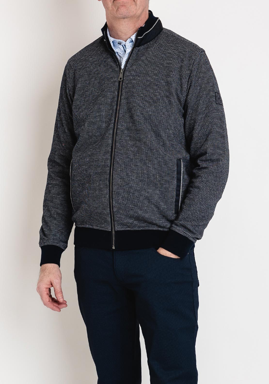 Bugatti Full Zip Sweatshirt, Navy McElhinneys