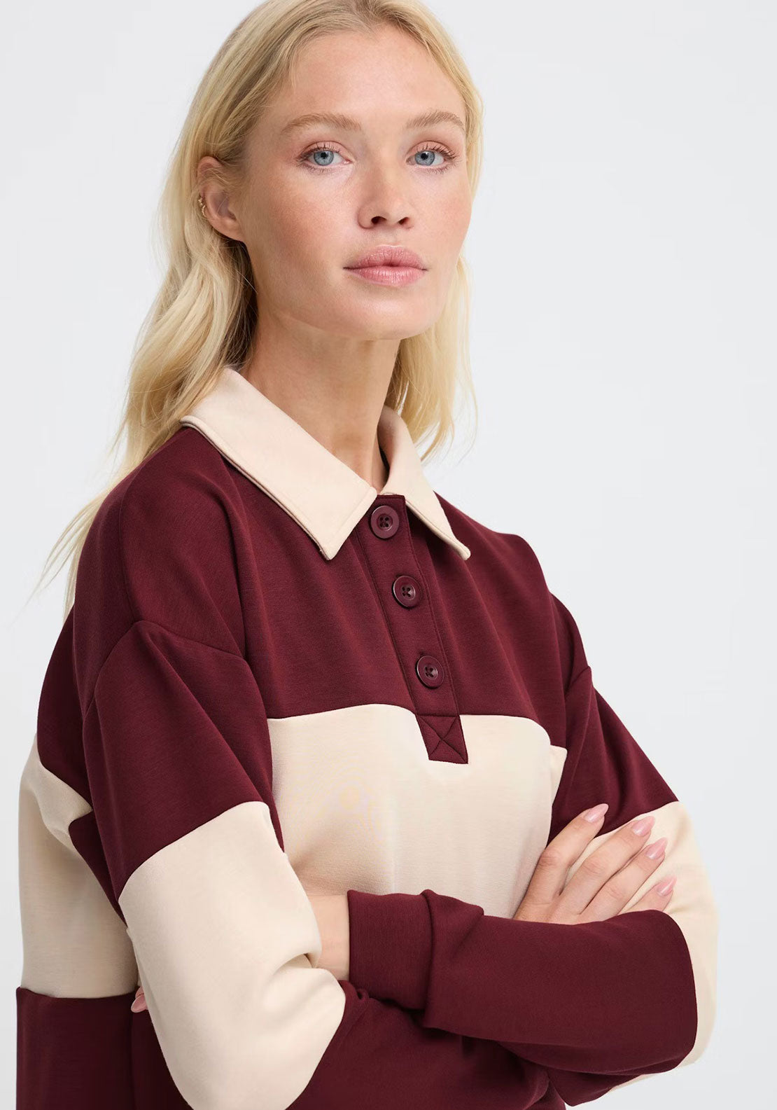 B.Young Pusti Rugby Sweatshirt, Wine