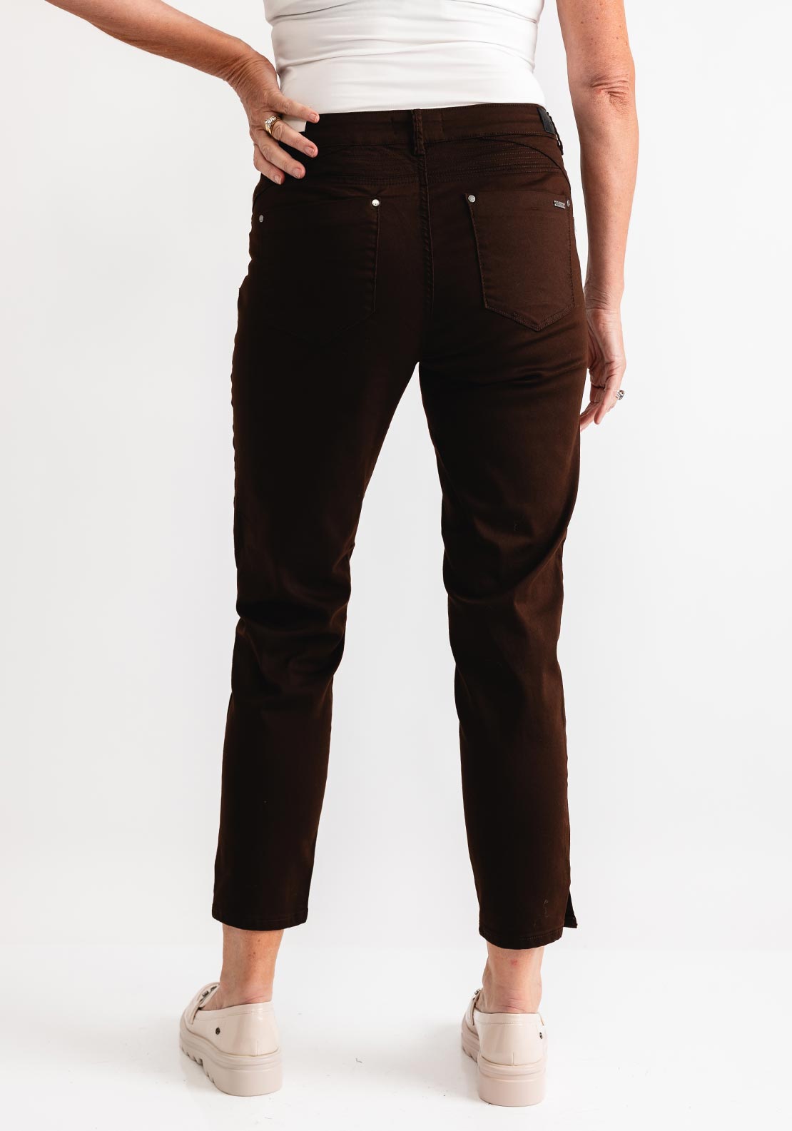 CRO Jeans Suzanne 7/8 Length Jeans, Brown