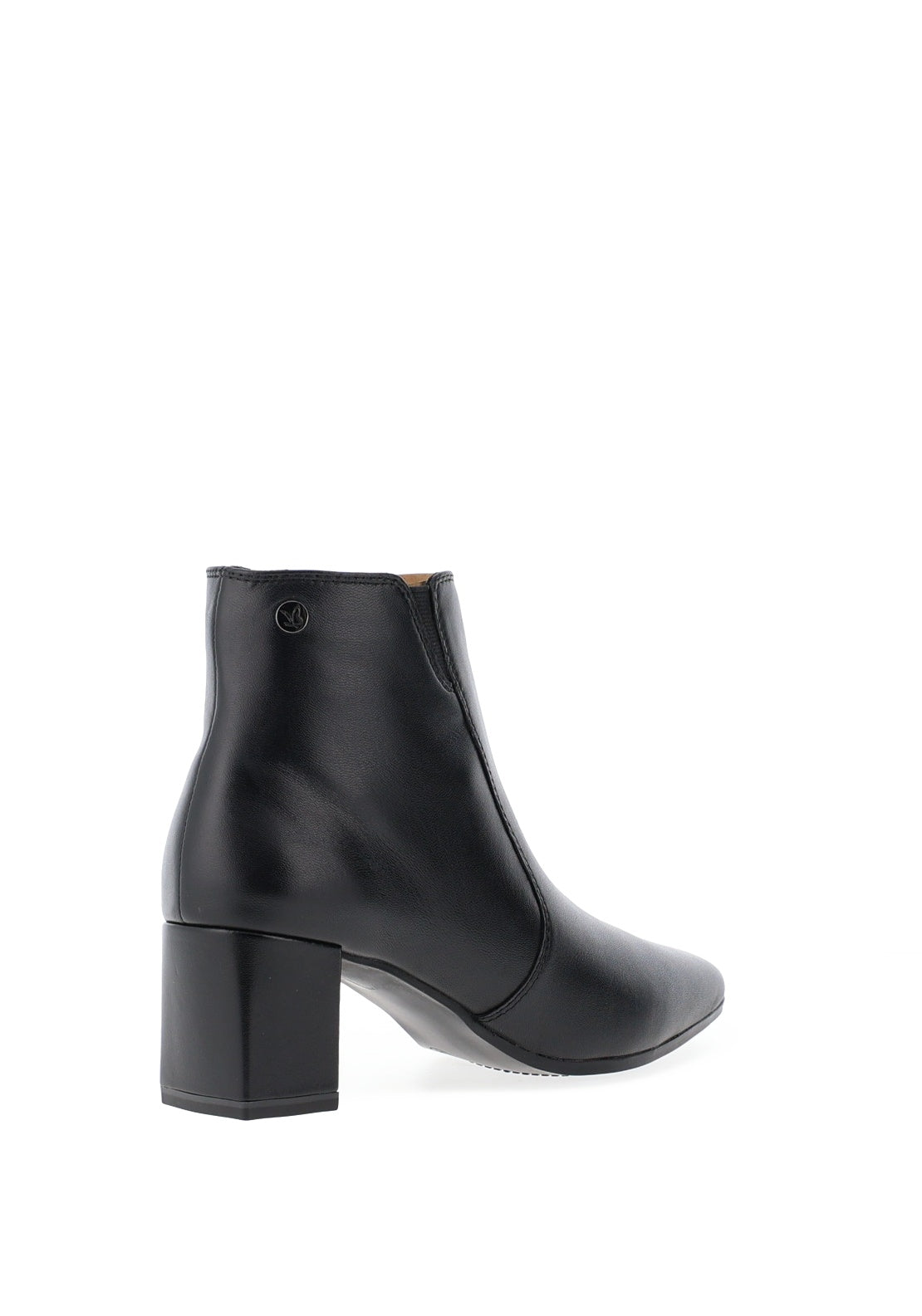 Caprice Square Toe Heeled Ankle Boots, Black