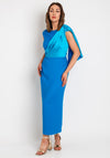 Caroline Kilkenny Stephany Drape Shoulder Dress, Turquoise
