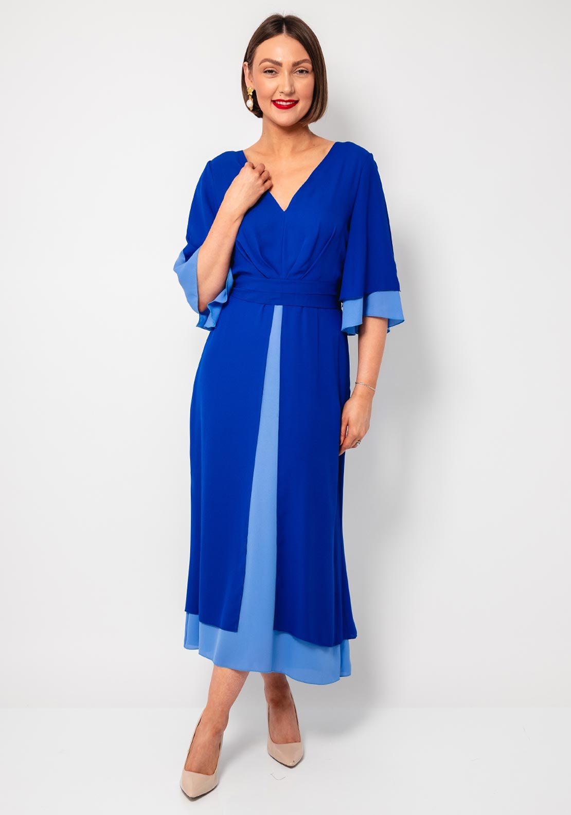 sachin and babi light blue dress Willow & Root Color Block Maxi Dress - Women's Dresses in Olive Multi main image 1