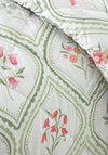 Catherine Lansfield Cameo Floral Large Quilted Bedspread, Green
