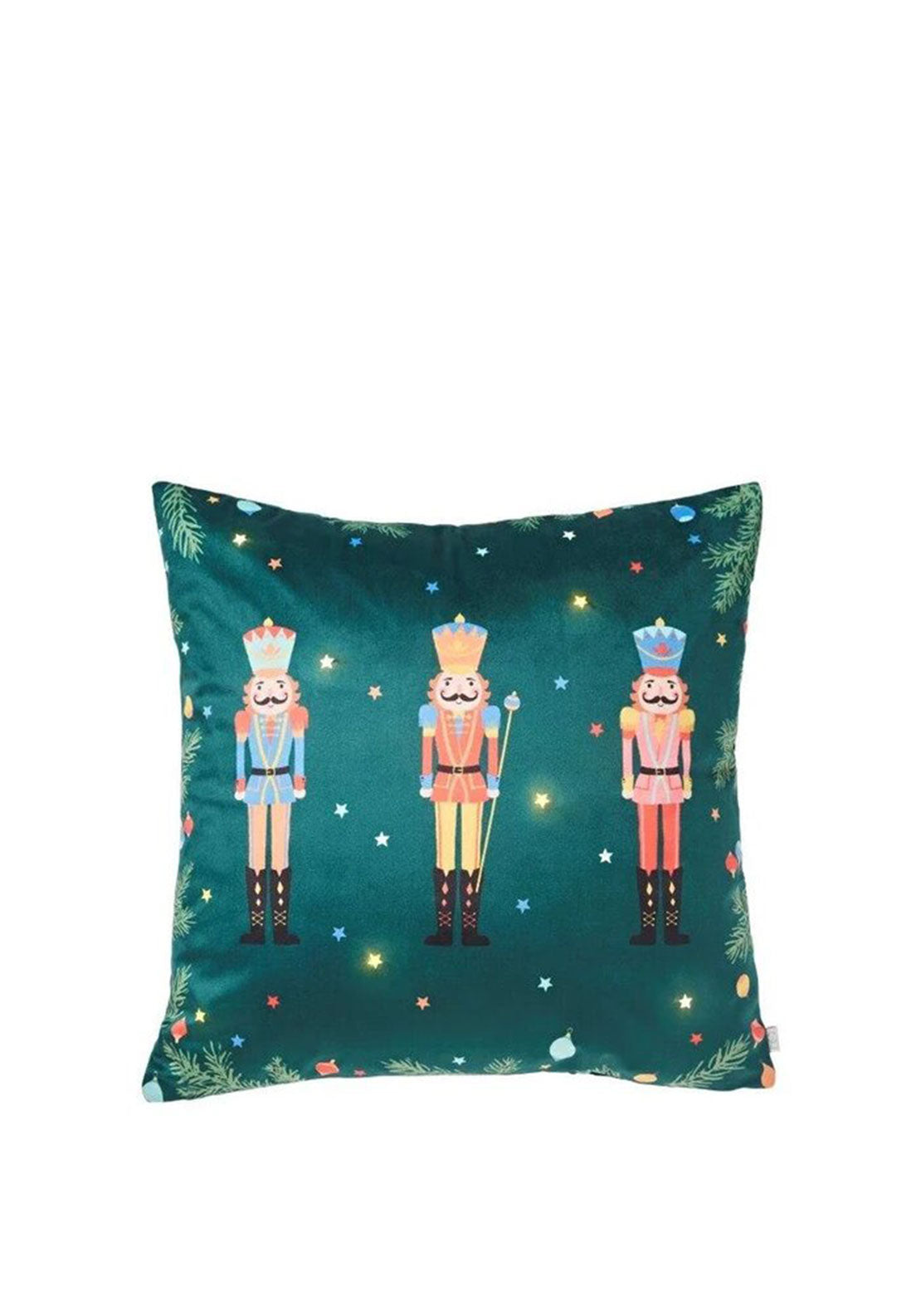 Catherine Lansfield Nutcracker Light Up Filled Cushion, Green McElhinneys