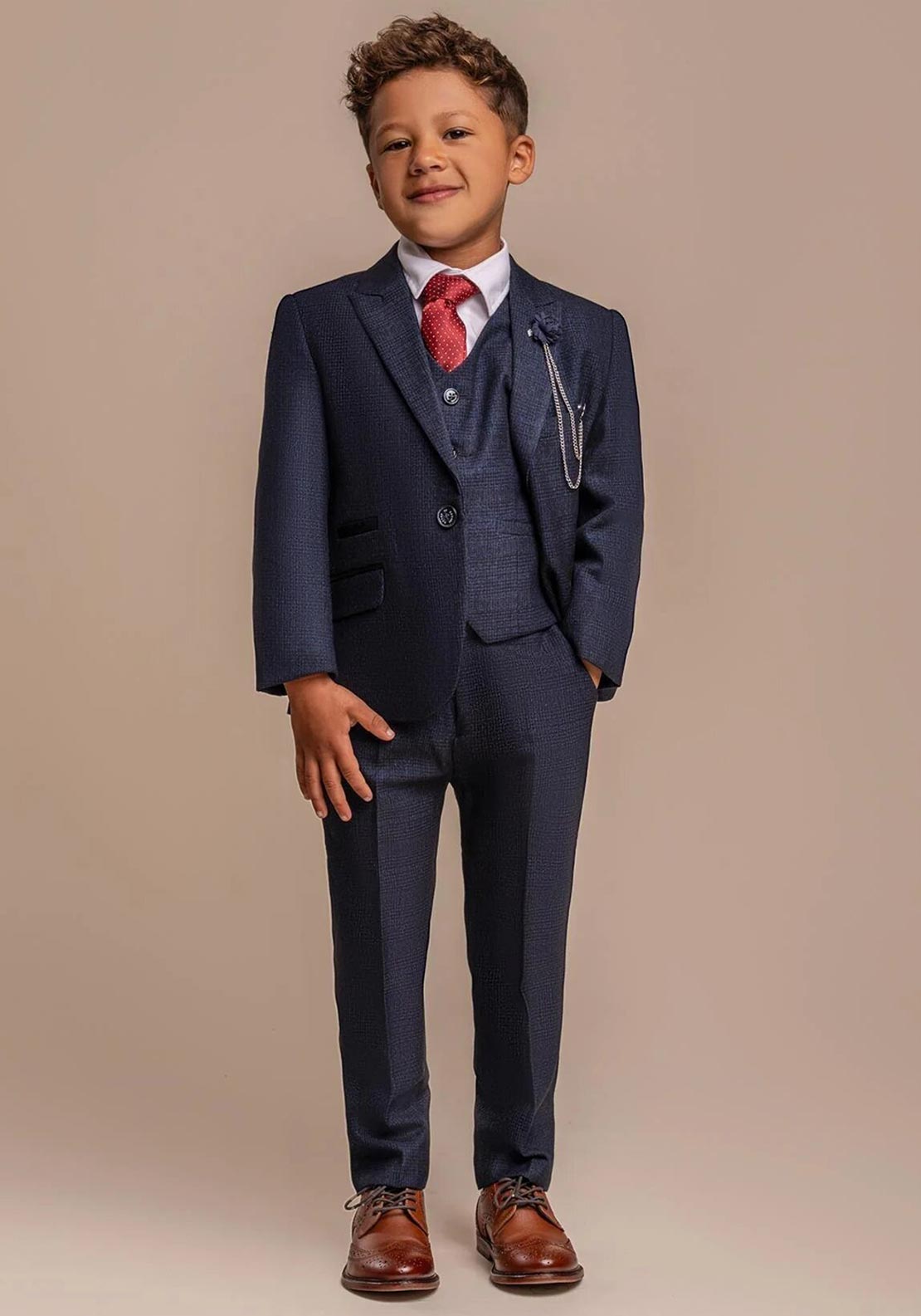 House Of Cavani Carridi 3 Piece Suit, Navy