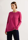 Cecil Ribbed Knit Sweater, Heather Cosy Coral