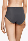 Chantelle One Size High Waist Soft Stretch Brief, Charcoal Grey