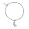ChloBo Cute Charm Feather Heart Bracelet, Silver