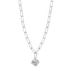 ChloBo Link Chain Faith & Love Necklace, Silver