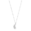 ChloBo Bobble Chain Heart in Feather Necklace, Silver