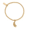 ChloBo Cute Charm Feather Heart Bracelet, Gold