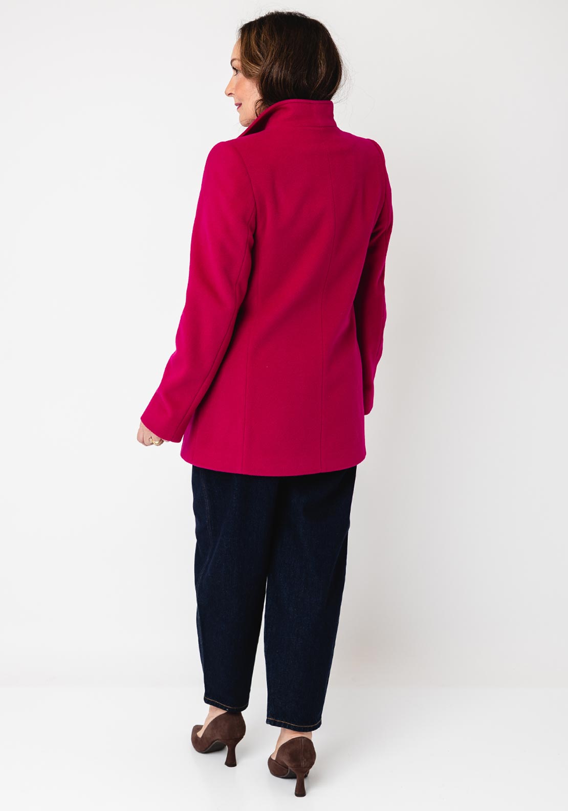 Christina Felix Wool-blend Short Length Coat, Pink