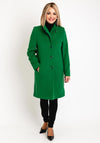 Christina Felix Classic Tailored Wool Cashmere Blend Long Coat, Shamrock Green