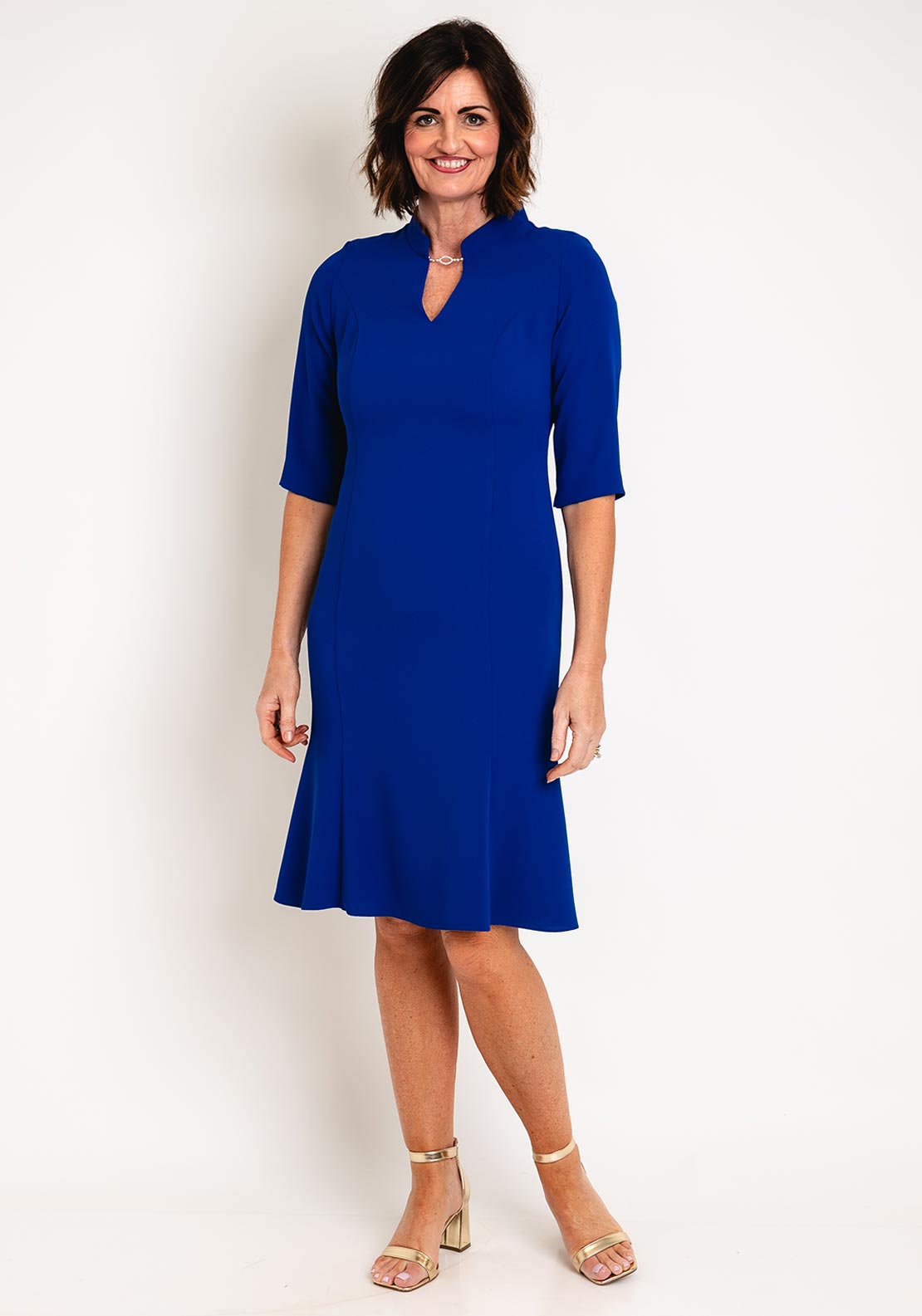Christina Felix Fishtail Dress, Royal Blue - McElhinneys Christina Felix Fishtail Dress, Royal Blue - McElhinneys