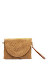 Zen Collection Woven Sequin Detail Envelope Clutch, Taupe