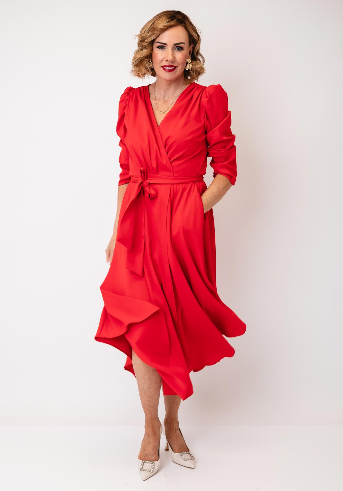 Coco Doll Emo Wrap Dress, Red