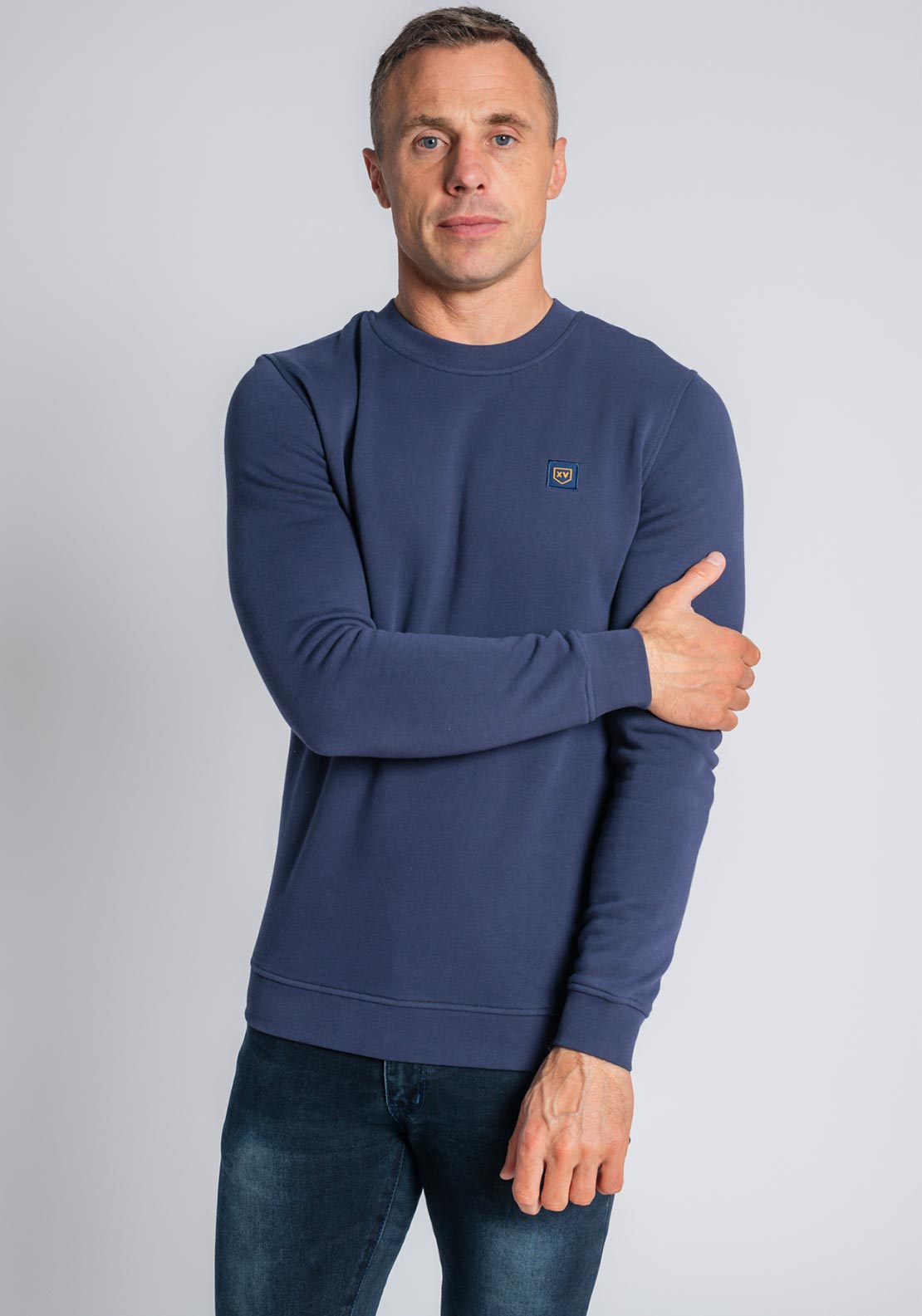 XV Kings By Tommy Bowe Colossus Crew Neck Sweatshirt, Cobalt Blue