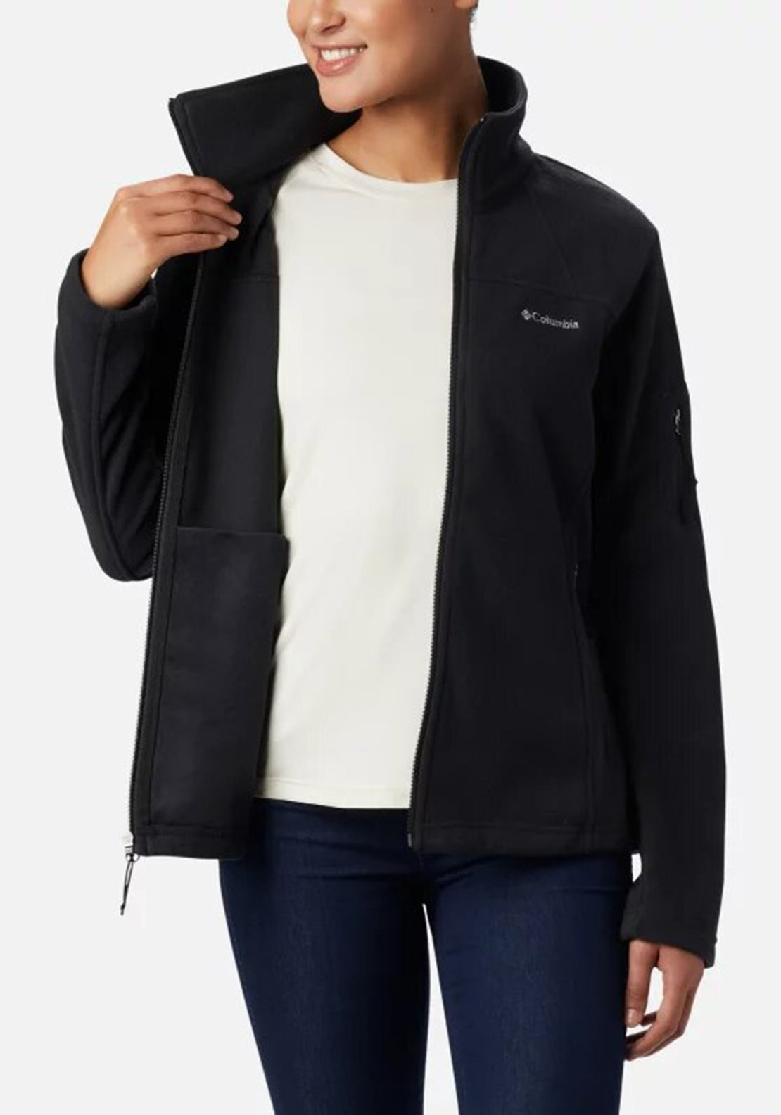 Columbia Womens Fast Trek™ Full Zip Fleece, Black