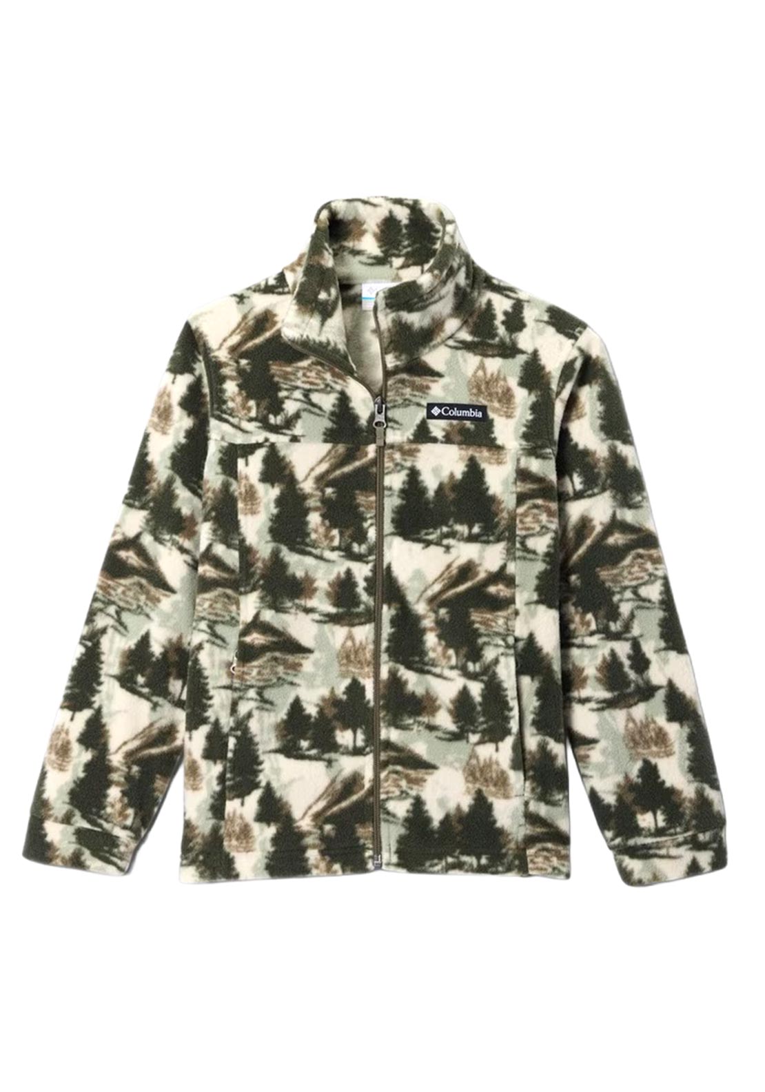 Columbia Kids Zing Print Full Zip Print Fleece, Green Multi