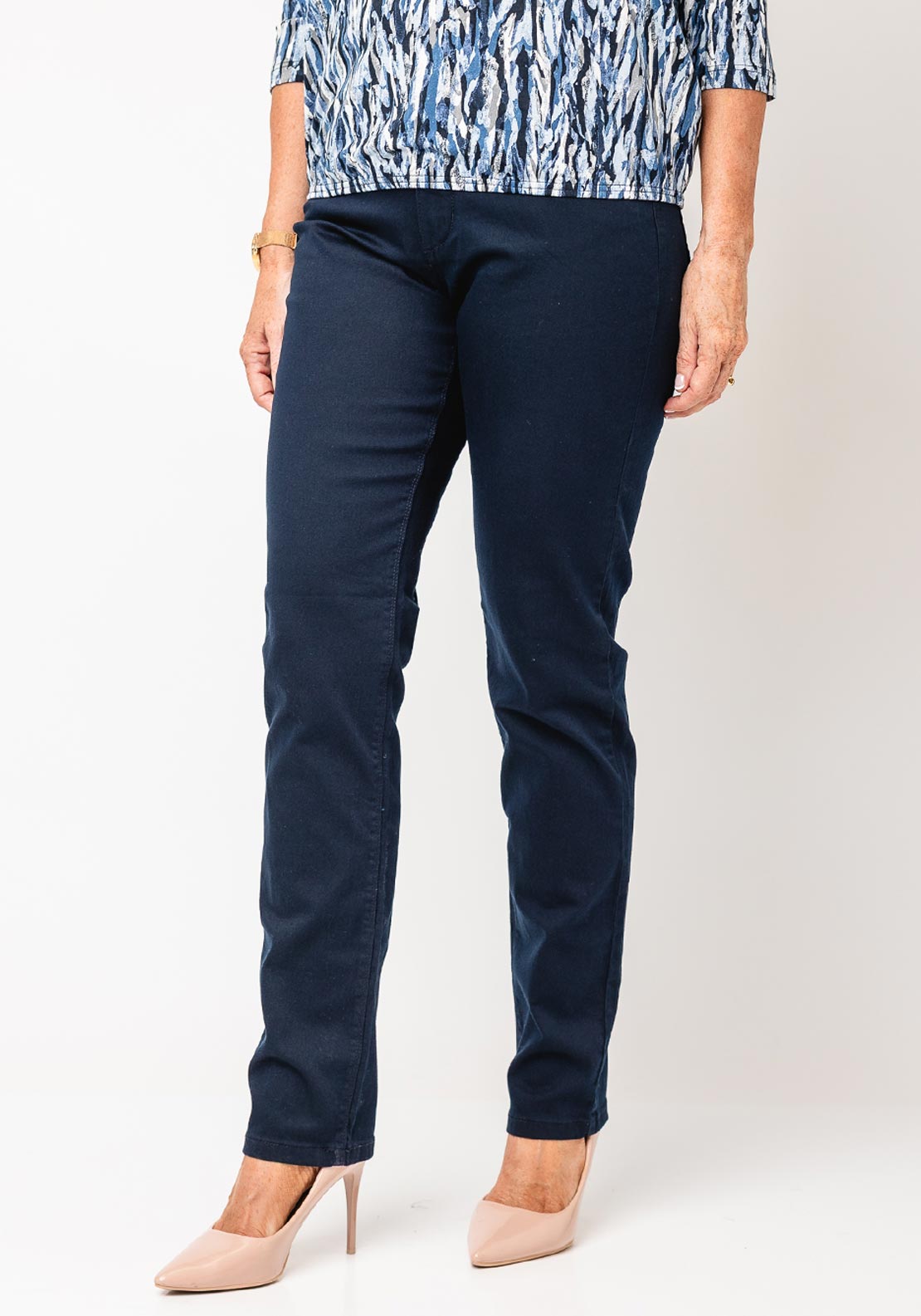 CRO Jeans Vera Slim Leg Jeans, Navy