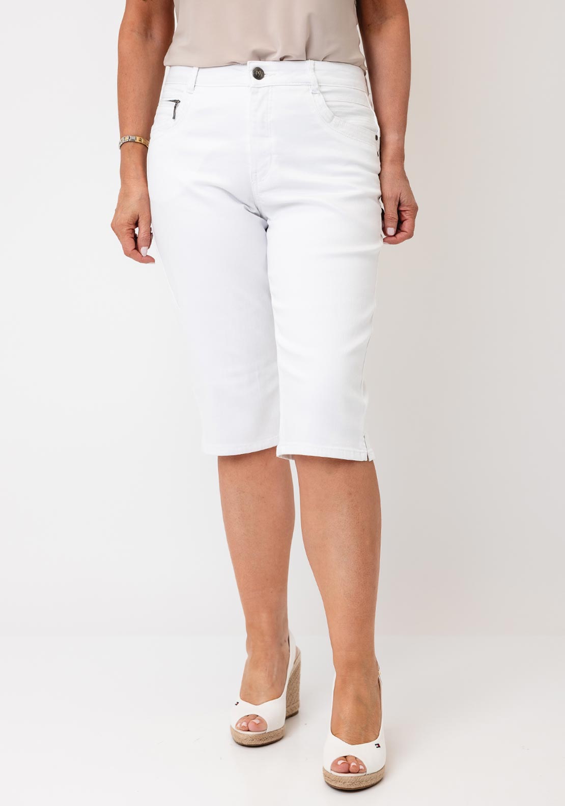 CRO Jeans Suzanne Shorts, White