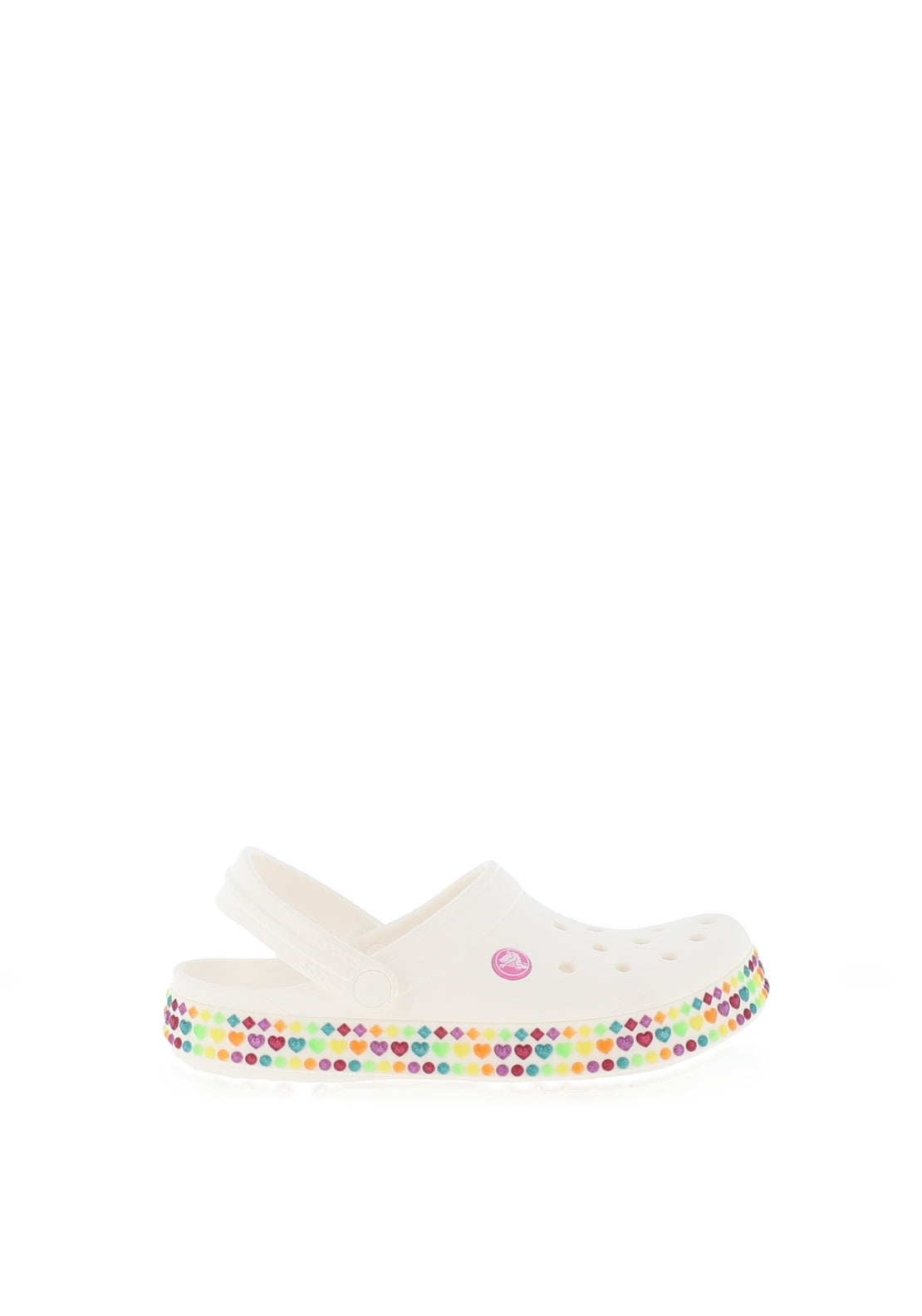 Crocs Kids Crocband Gem Band Clog, White McElhinneys