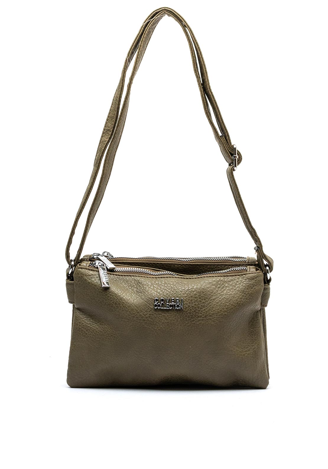 Zen Collection Triple Compartment Crossbody Bag, Green