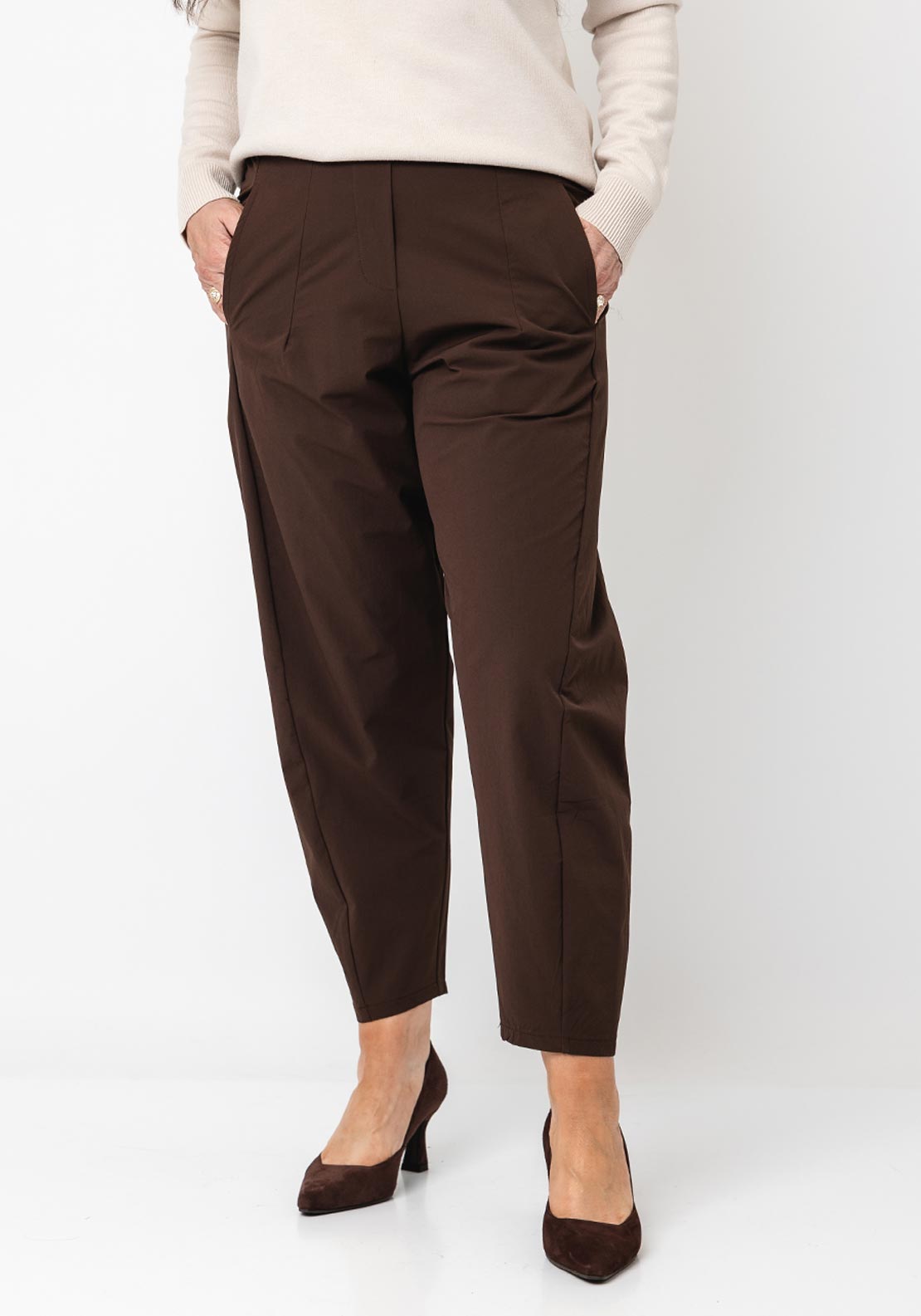 DARLING LIGHTWEIGHT CROPPED BARREL TROUS