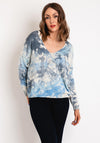D.E.C.K By Decollage One Size Cotton Print Sweater, Blue