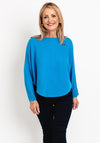 D.E.C.K By Decollage One Size Ribbed Sweater, Blue