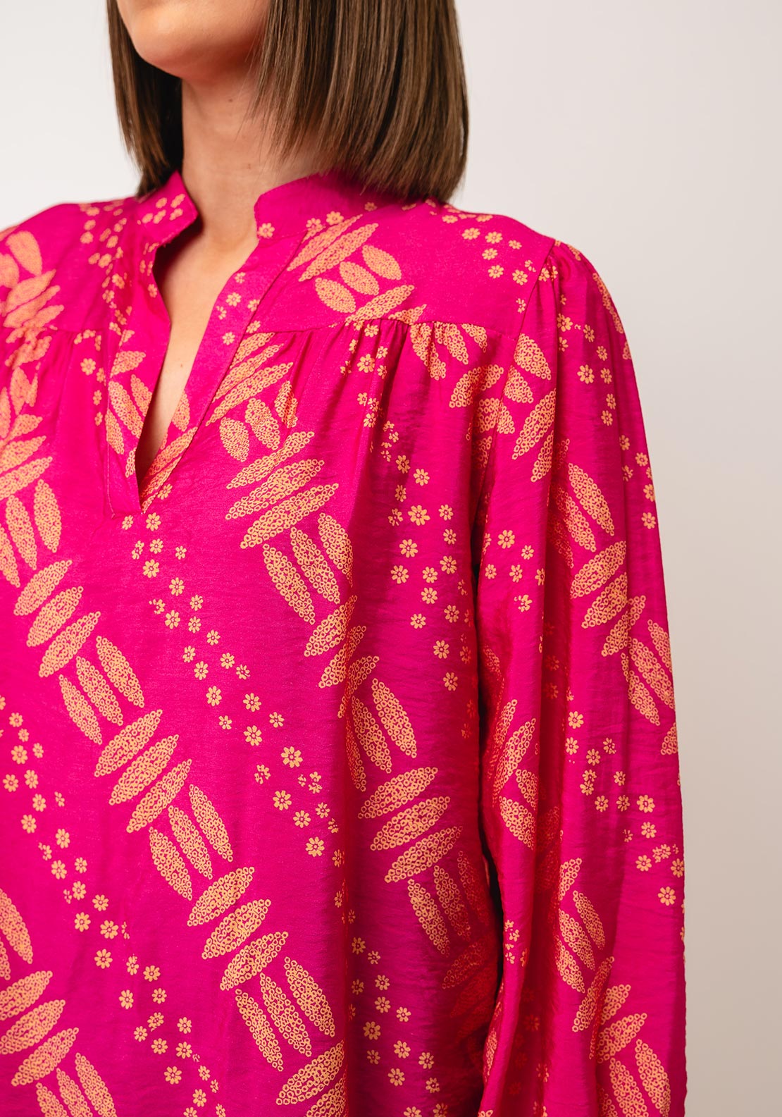 d.e.c.k By Decollage Floral Print Blouse, Pink Multi