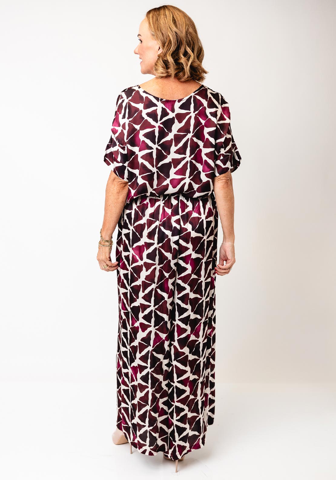 d.e.c.k by Decollage One Size Printed Top, Wine