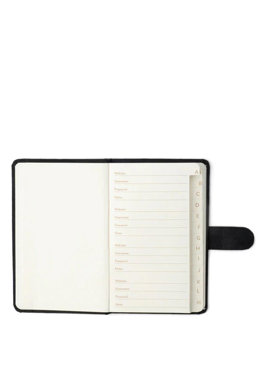 Designworks Ink Shh Mini Password Journal, Black
