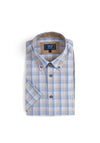 Daniel Grahame Spring Gingham Shirt, Beige & Blue Multi