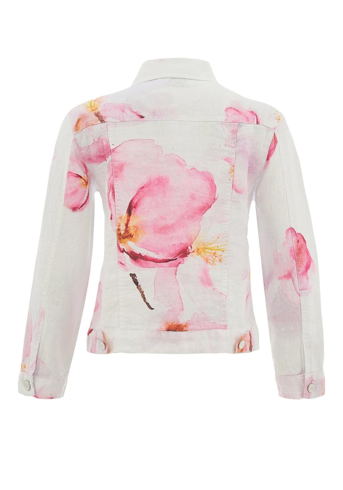 Dolcezza Graphic Print Button Up Jacket, Pink Multi