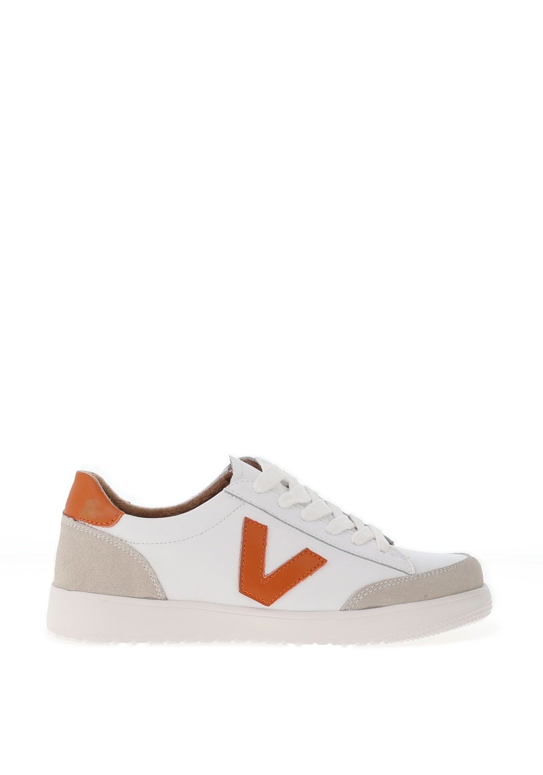 Drilleys Eighty One Leather Fleece Lined Trainers, Mango Shade