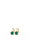 Dyrberg/Kern Louise Emerald Green Drop Earrings, Gold