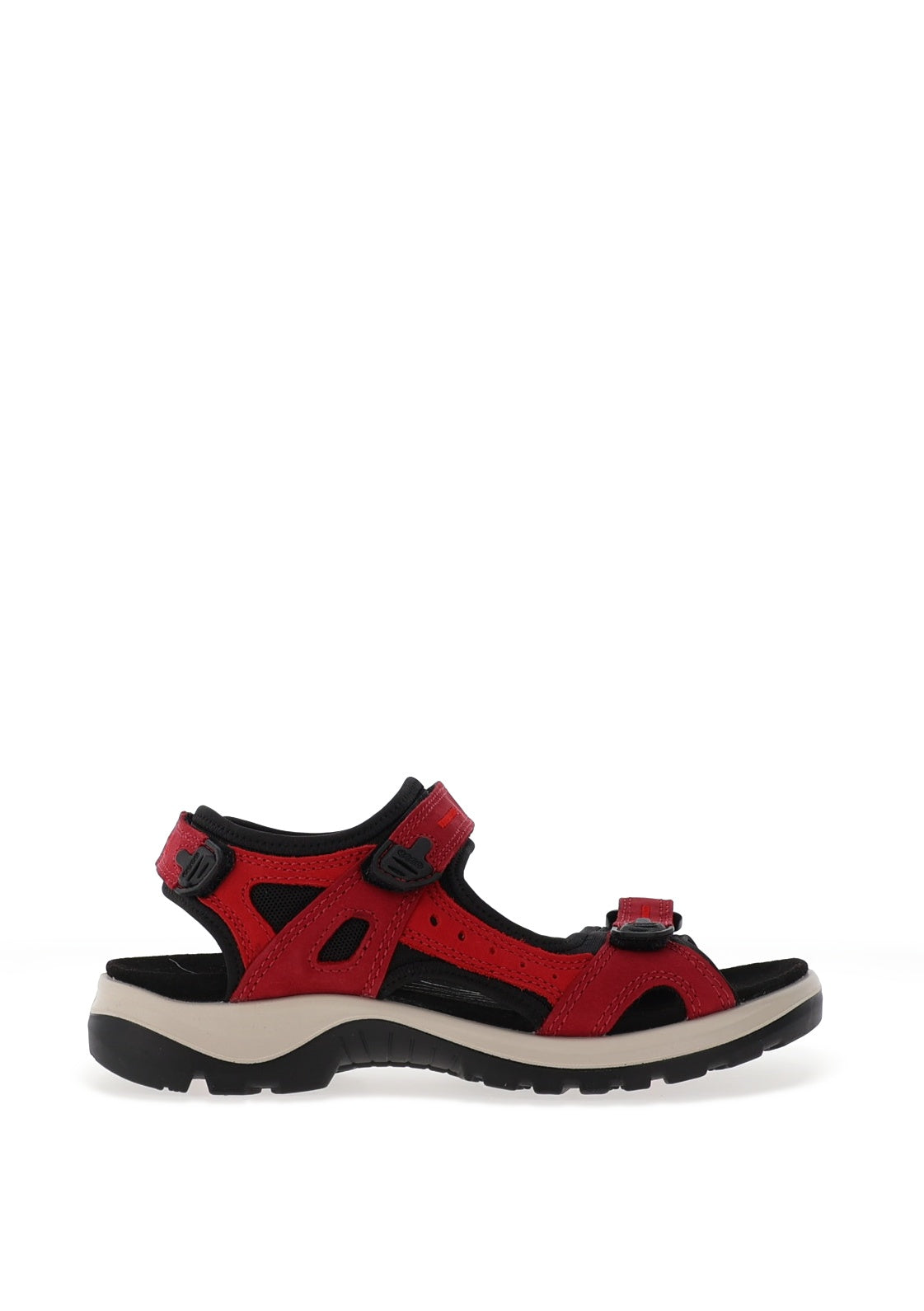 Ecco Womens Off Road Nubuck Hiking Sandal, Red McElhinneys