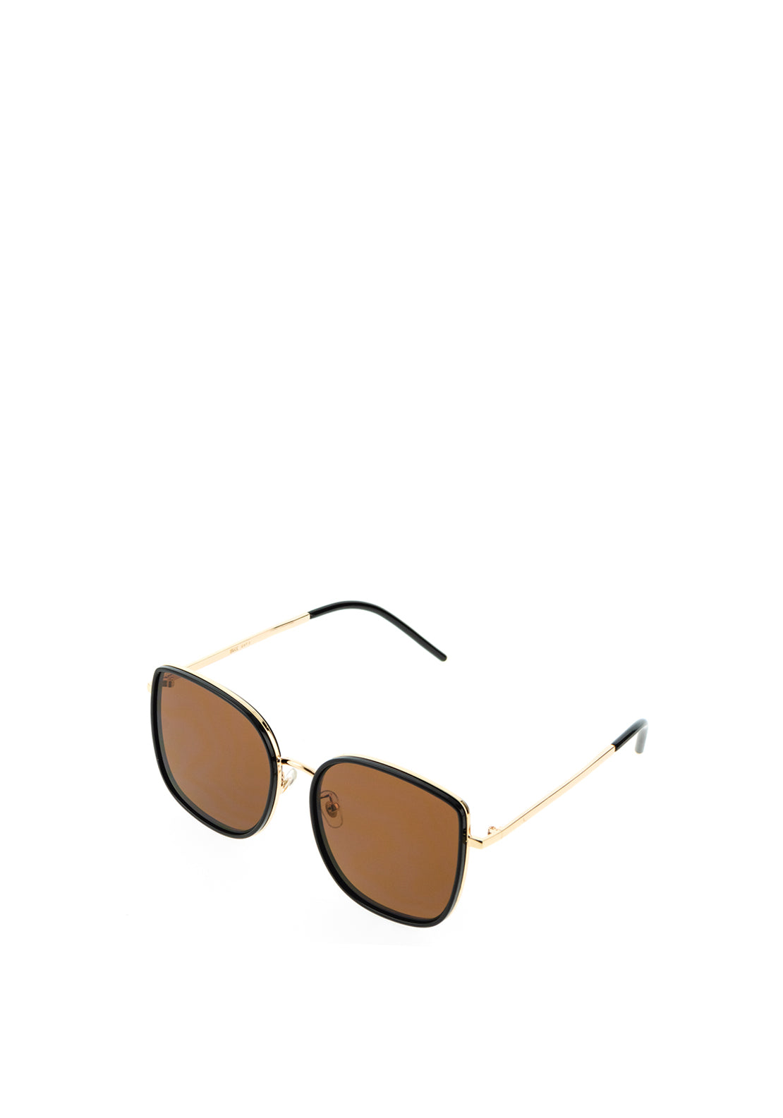 Elie Beaumont Oversized Square Sunglasses, Black & Brown