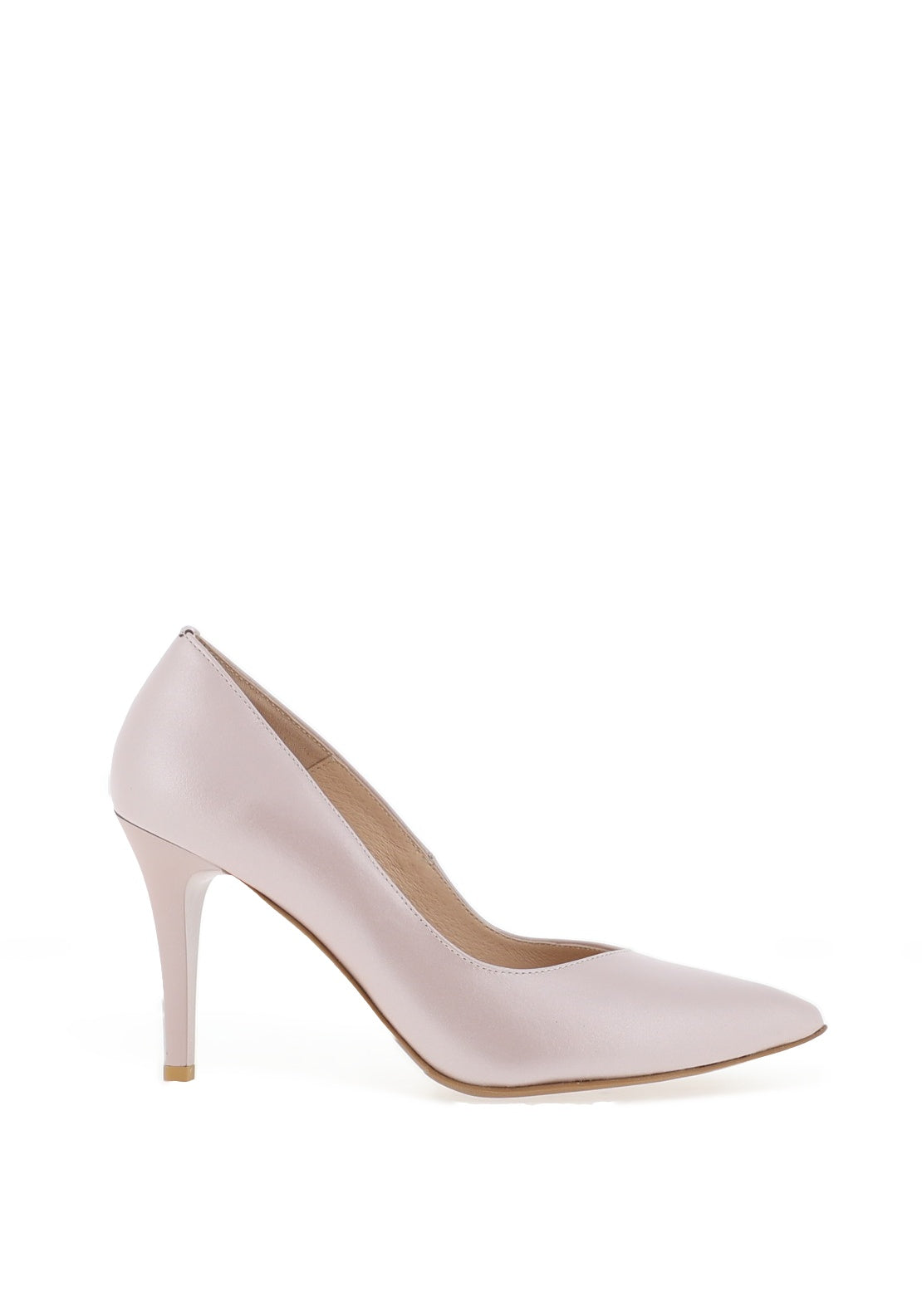 Emis Shimmer Pointed Toe Stiletto Heels, Pearl Pink