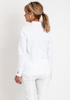 Erfo Panelled Placket Jersey Blouse, White