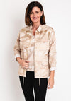 Eva Kayan Camo Print Sequin Detail Jacket, Gold