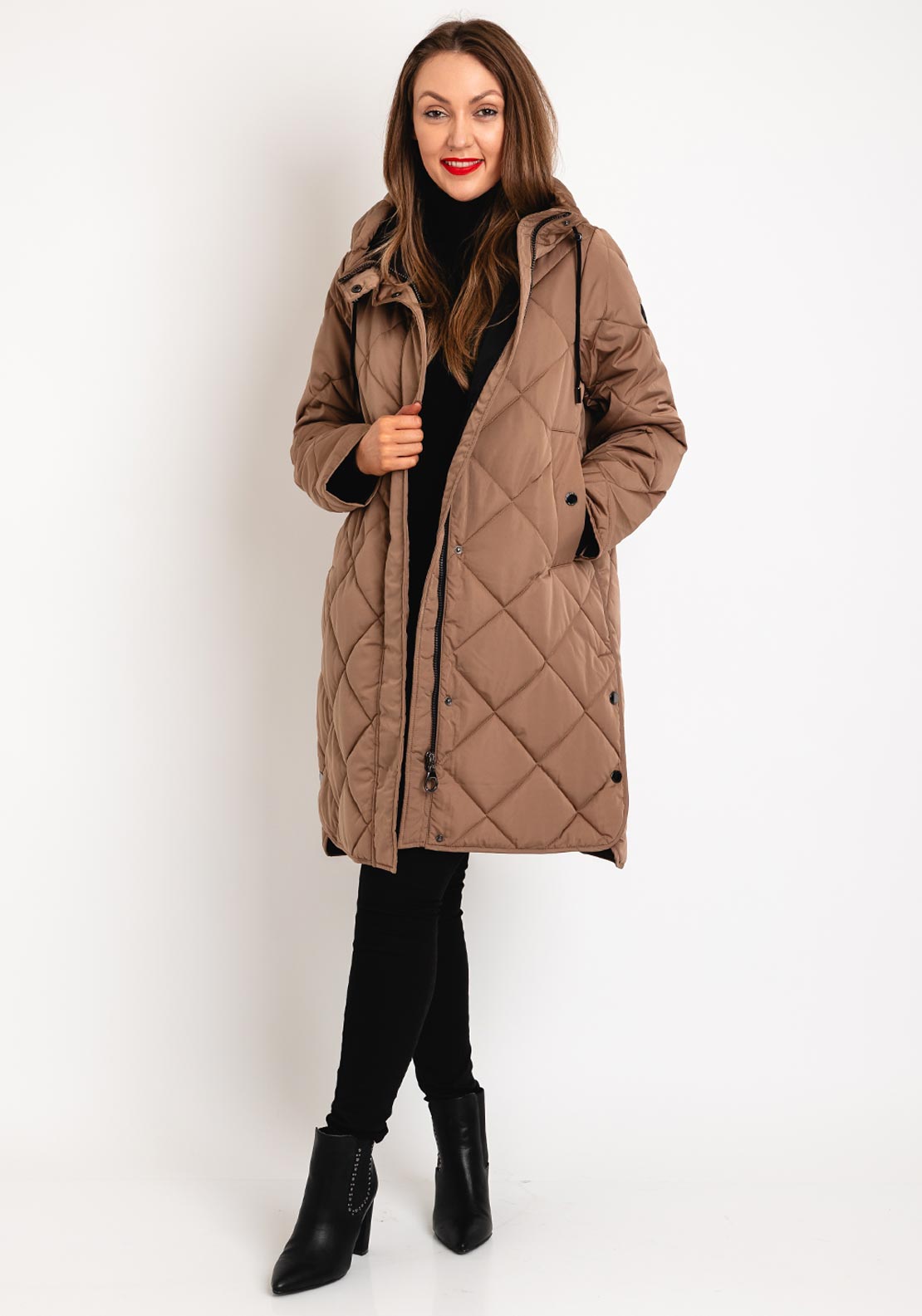 Frandsen Diamond Quilted Coat, Brown McElhinneys