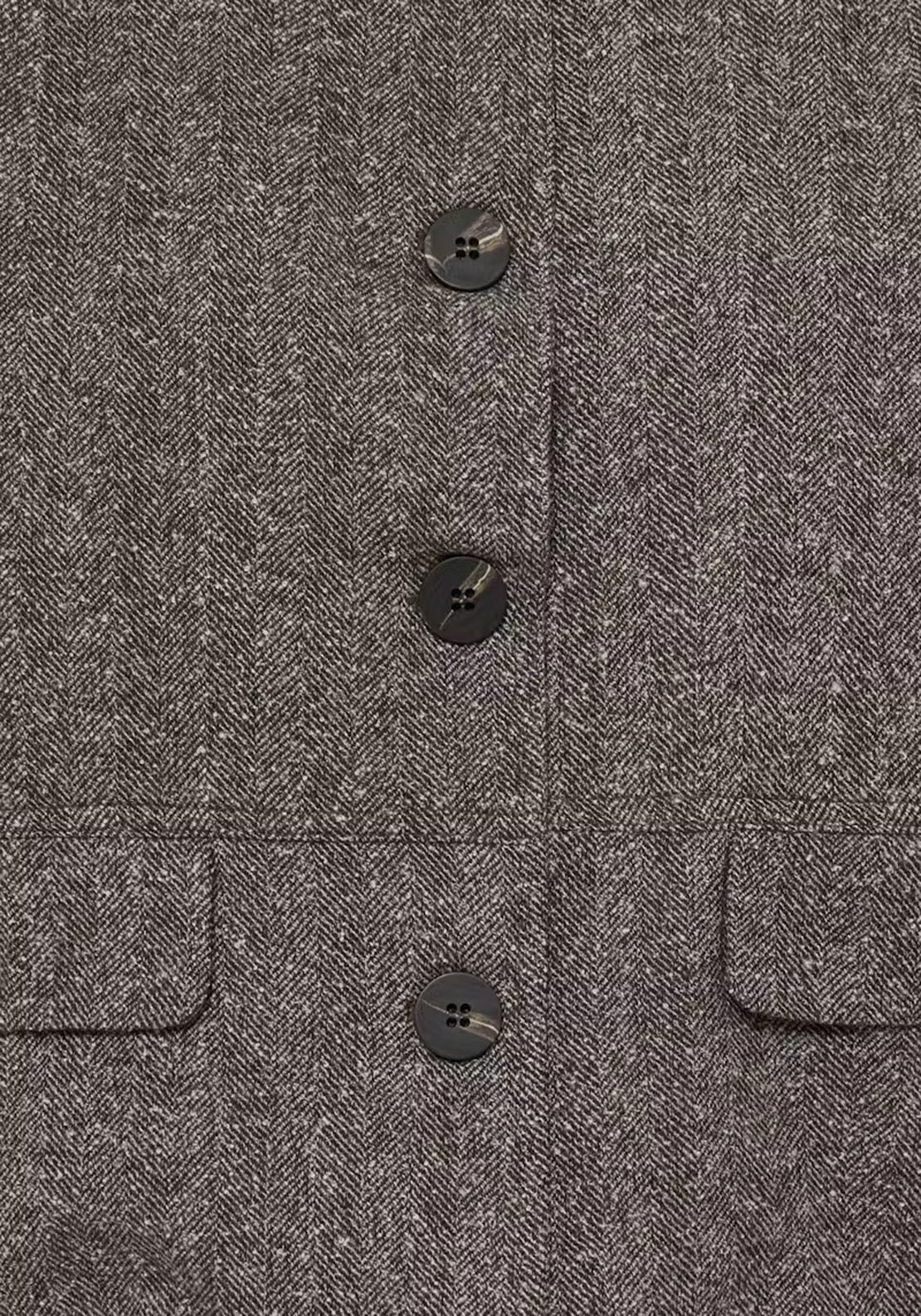 Fransa Short Sleeved Waistcoat, Brown