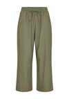 Freequent Lava Linen Ankle Trousers, Deep Lichen
