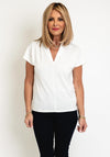 FREEQUENT Lightweight V-Neck Top, Off White