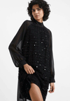 French Connection Carina Embellished Mini Dress, Black