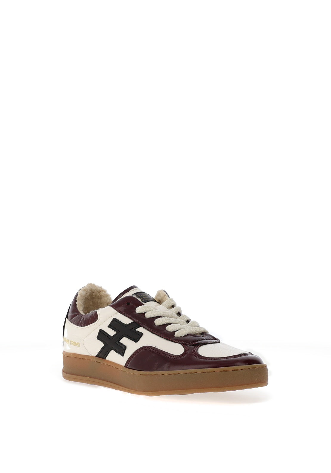 Another Trend Fleece Lined Trainers, White and Wine